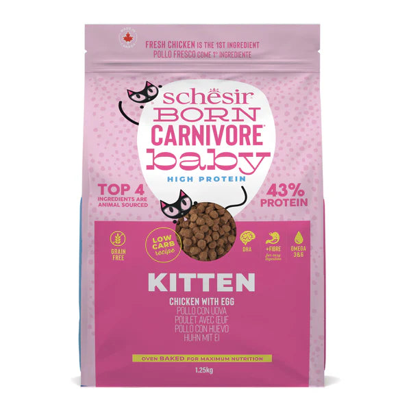Alimento secco Schesir Kitten Pollo con Uovo 1,25 kg per gattini in crescita Alimento secco Schesir Kitten Pollo con Uovo 1,25 kg per gattini in crescita